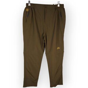 Olive Green Convertible Hiking Pants Shorts Quick Dry Activewear Womens - L